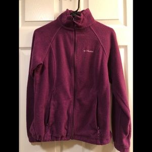 Purple Columbia zip up fleece jacket